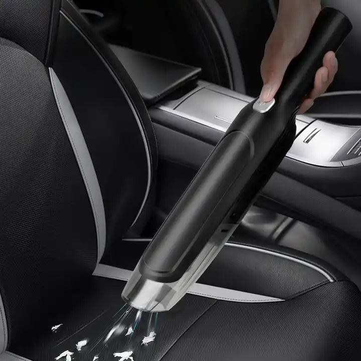 Black Wireless Handheld Car Vacuum Cleaner - 8000Pa Suction, USB Rechargeable, Wet & Dry Use, Lightweight with Washable Filter, 40-Minute Runtime, Multi-Functional Brush Attachments