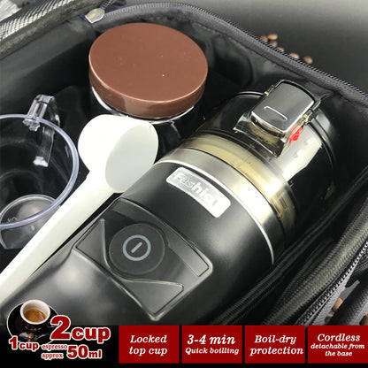 12V Car Espresso Moka Coffee Maker Set Espresso In Car Coffee Machine With 2Cups