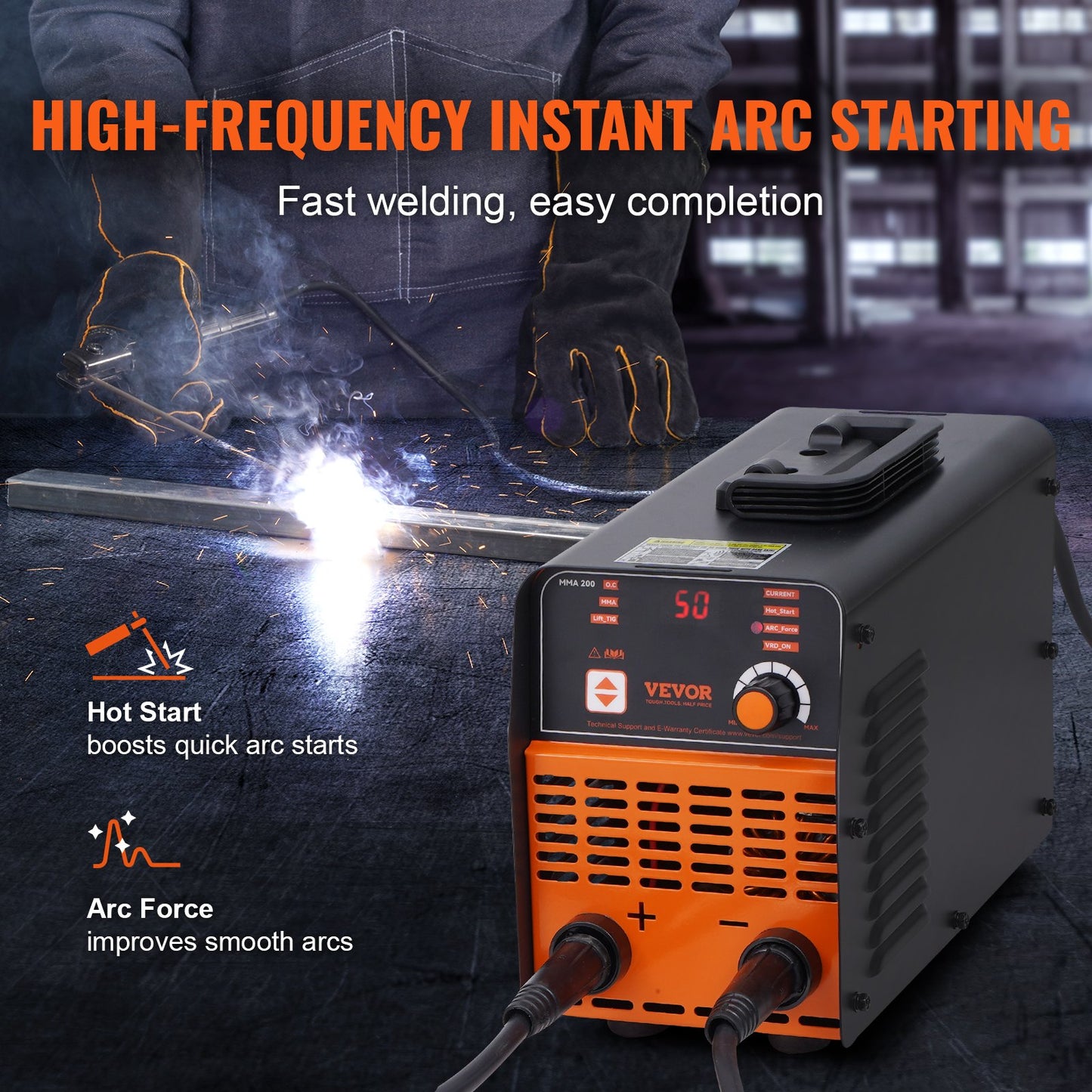 VEVOR ARC Stick Welder 220V 160A 2in1 Lift TIG Welding Machine Hot Start