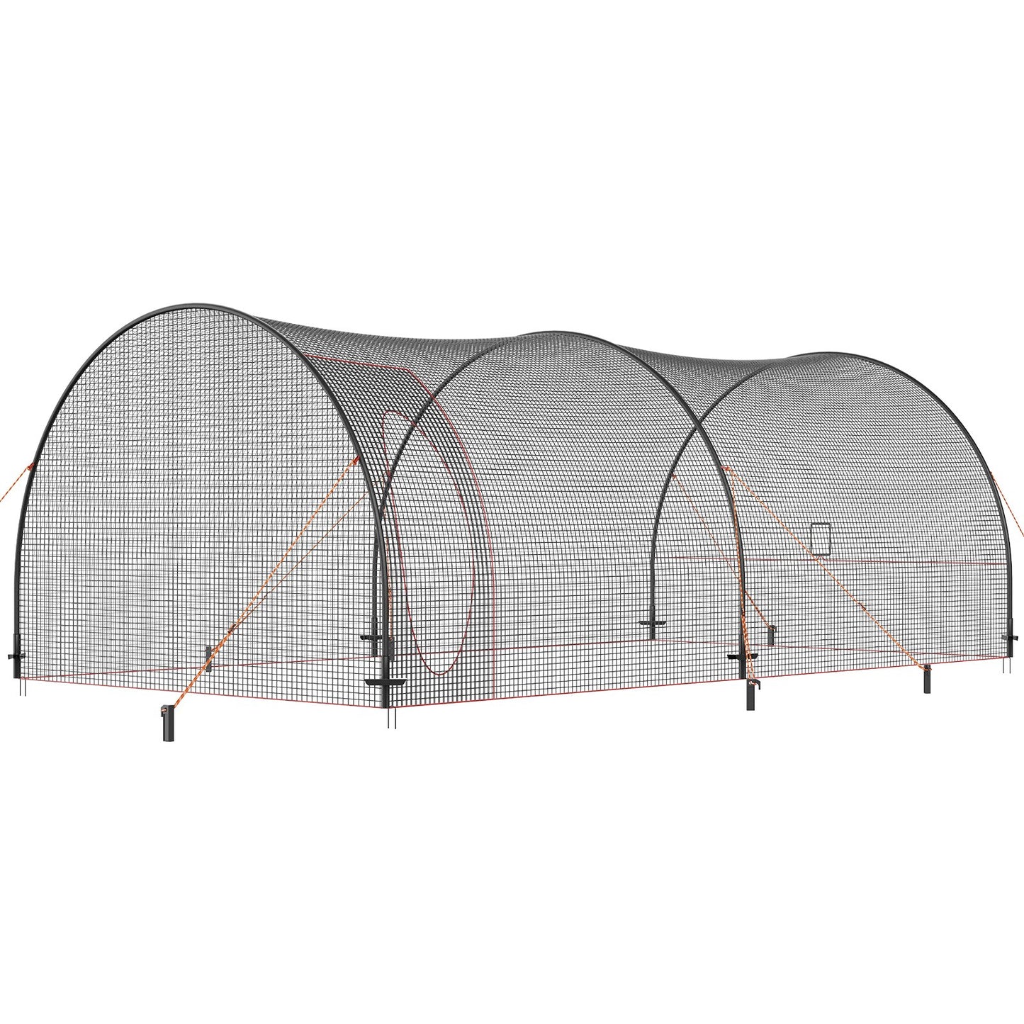 VEVOR Baseball Batting Cage, Softball and Baseball Batting Cage Net and Frame, 22x12x8ft Practice Portable Cage Net with Carry Bag, Heavy Duty Enclosed Pitching Cage, for Backyard Batting Hitting Training 670CM