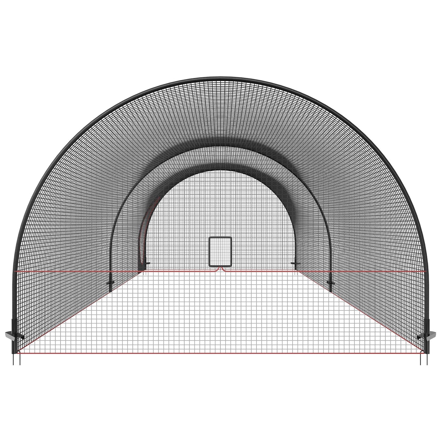 VEVOR Baseball Batting Cage, Softball and Baseball Batting Cage Net and Frame, 22x12x8ft Practice Portable Cage Net with Carry Bag, Heavy Duty Enclosed Pitching Cage, for Backyard Batting Hitting Training 670CM