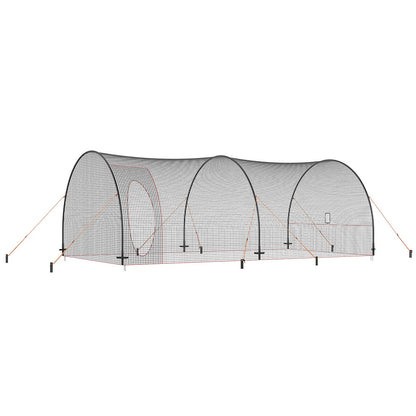 VEVOR Baseball Batting Cage, Softball and Baseball Batting Cage Net and Frame, 22x12x8ft Practice Portable Cage Net with Carry Bag, Heavy Duty Enclosed Pitching Cage, for Backyard Batting Hitting Training 670CM