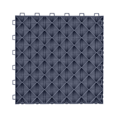 VEVOR Garage Tiles Interlocking, 12 x 12 x 0.53 inch 50 Pack Garage Floor Covering Tiles, Non-Slip Double-Sided Texture Garage Flooring Tiles, for Garages, Basements, Repair Shops, Graphite Gray