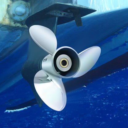 VEVOR Outboard Propeller, Replace for OEM 3860709, 3-Blade 14.5\" x 21\" Pitch Steel Boat Propeller, Compatible with Volvo Penta SX Drive All Models, with 19 Tooth Splines, RH