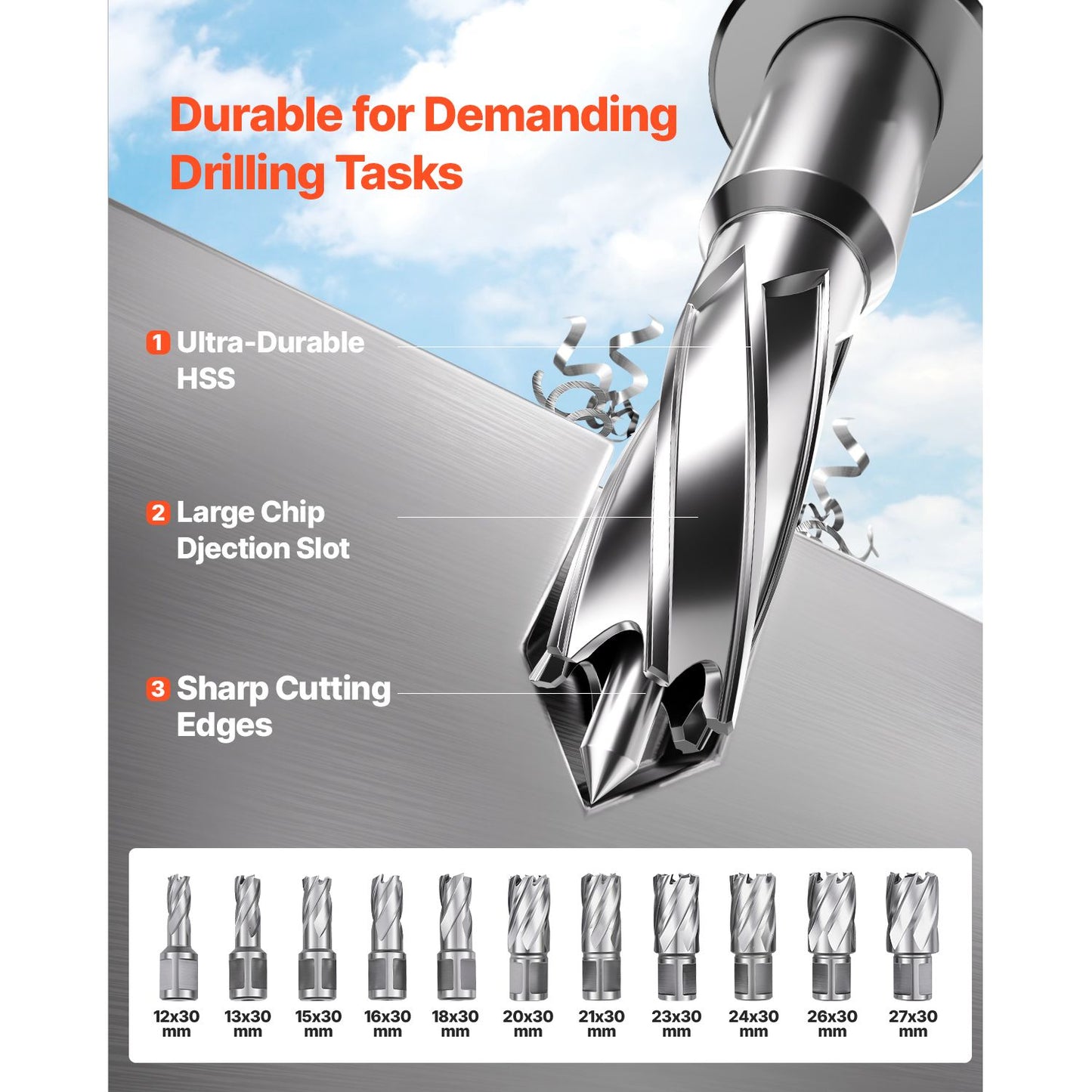 Magnetic Drill, 1400W Motor 1.6 in Boring Diameter, 2810 lbf Portable Electric Mag Drill Press, with 11 Coring Bits, 800 RPM Speed, Drilling Machine for Metal Surface, Home Improvement Industry