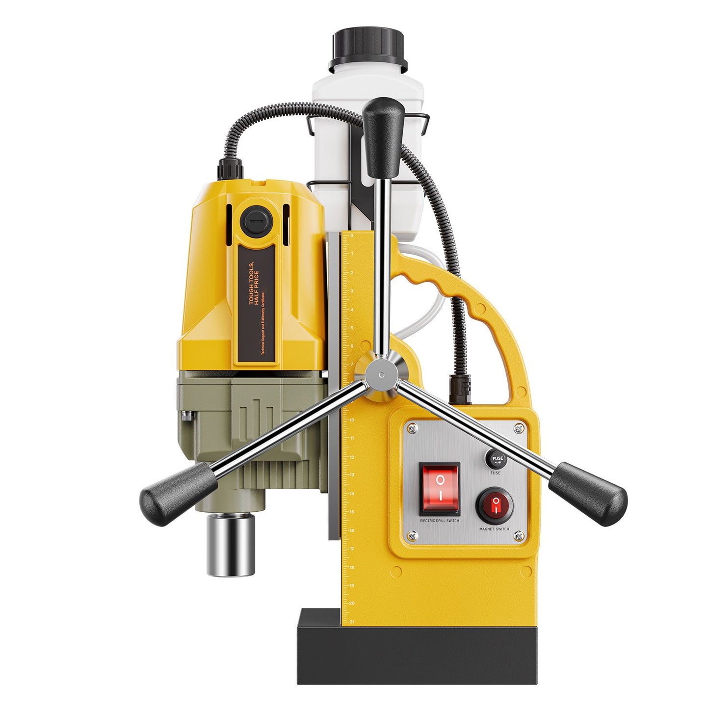 Magnetic Drill, 1400W Motor 1.6 in Boring Diameter, 2810 lbf Portable Electric Mag Drill Press, with 11 Coring Bits, 800 RPM Speed, Drilling Machine for Metal Surface, Home Improvement Industry
