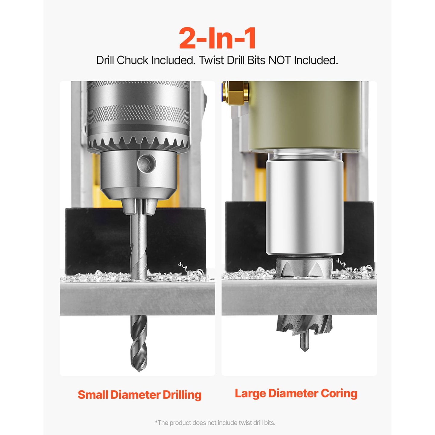 Magnetic Drill, 1400W Motor 1.6 in Boring Diameter, 2810 lbf Portable Electric Mag Drill Press, 800 RPM No-Load Speed, Drilling Machine for Metal Surface, Industrial and Home Improvement