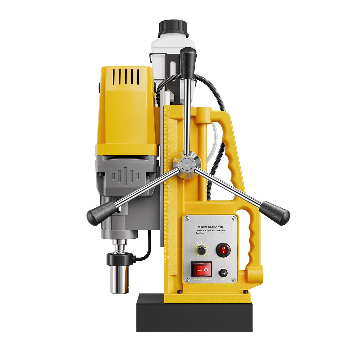 Magnetic Drill, 1400W Motor 2 in Boring Diameter, 2922 lbf Portable Electric Mag Drill Press, 0-750 RPM Variable Speed, Drilling Machine for Metal Surface, Industrial and Home Improvement