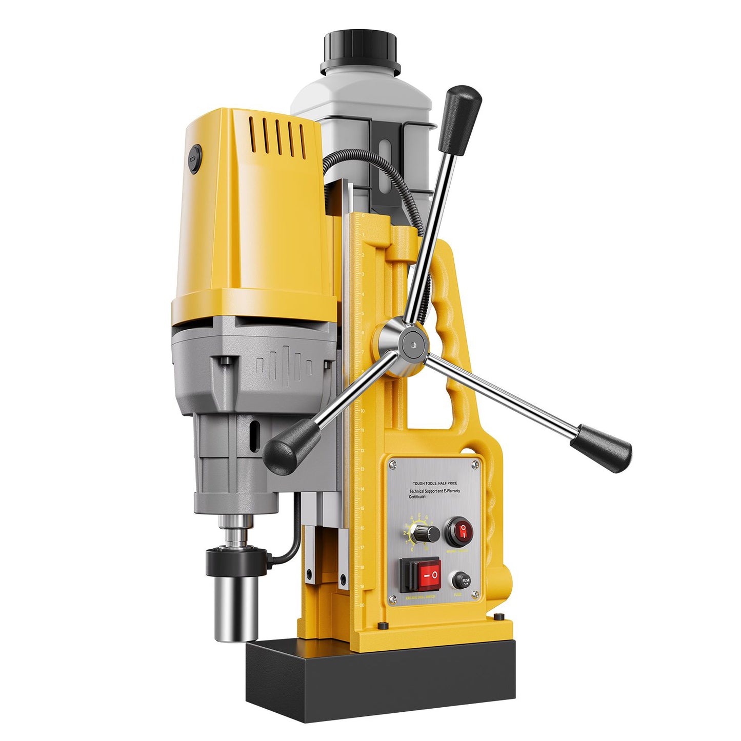 Magnetic Drill, 1400W Motor 2 in Boring Diameter, 2922 lbf Portable Electric Mag Drill Press, 0-750 RPM Variable Speed, Drilling Machine for Metal Surface, Industrial and Home Improvement