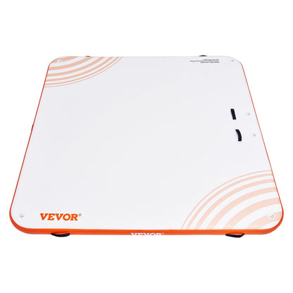 VEVOR Inflatable Floating Dock, 10 x 10FT Inflatable Dock Platform, Non-Slip Water Floating Dock Mat with Portable Carrying Bag & Detachable Ladder, Floating Platform Island Raft for Pool Beach Ocean