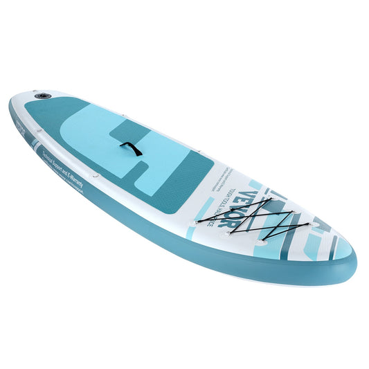 VEVOR Inflatable Stand Up Paddle Board, 3230 x 838 x 152 mm SUP Paddleboard, with Board Accessories, Pump, Paddle, Fin, Phone Bag, Backpack, Ankle Leash, Repair Kit, Non-slip Deck for Youth & Adults