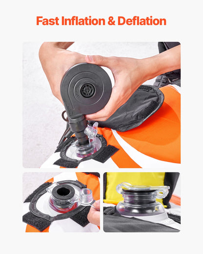 VEVOR Towable Tube for Boating 1-2 Riders Inflatable Boat Tubes and Towables