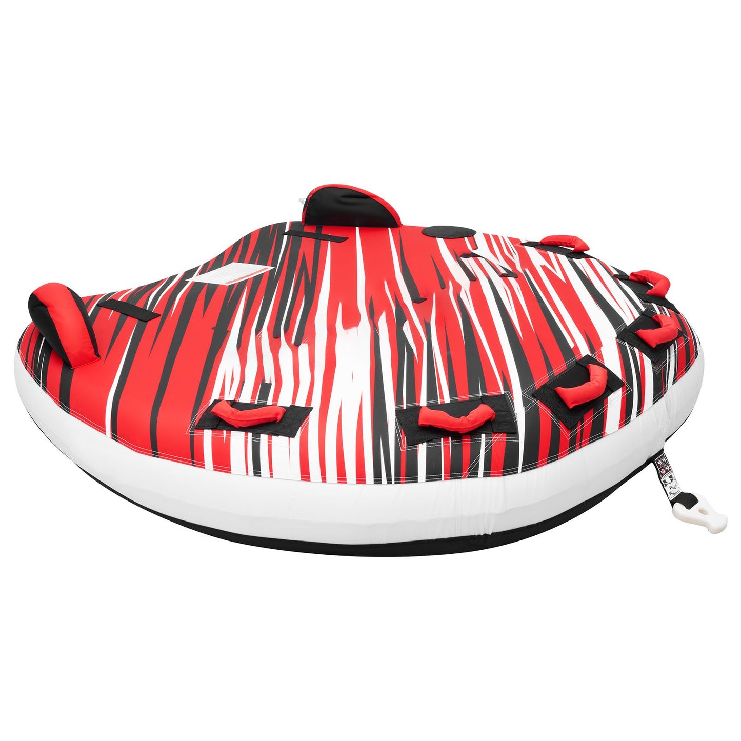 Towable Tube for Boating, 3 Riders Inflatable Boat Tubes and Towables, 231 kg Capacity Water Sport Towable Tube for Boat to Pull - with Fins, Full Nylon Cover, Padded Handles & Safety Valve