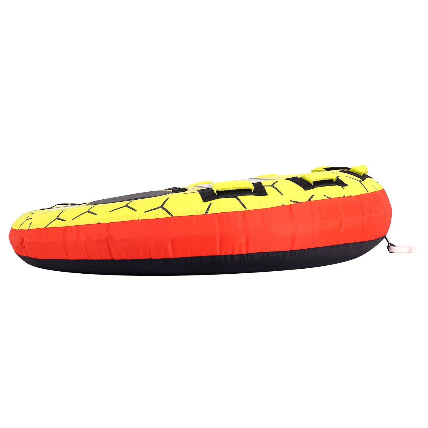 Towable Tube for Boating, 1-3 Riders Inflatable Boat Tubes and Towables, 510 lbs, 63" Round Water Sport Towable Tubes for Boats to Pull, Full Nylon Cover, EVA Grab Handles and Speed Safety Valve