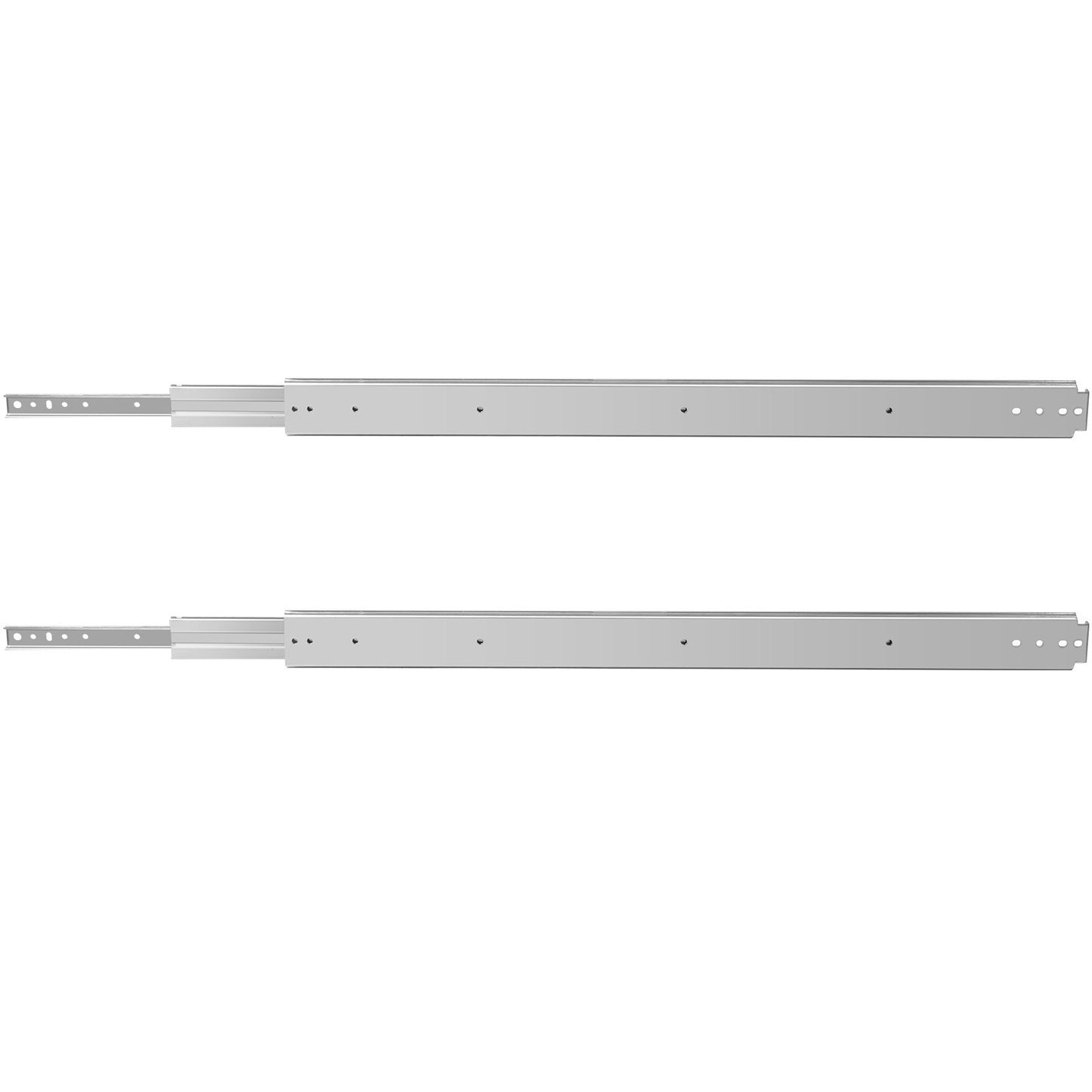 Drawer Slides, 1 Pair 42 Inch Heavy Duty Drawer Slides, Ball Bearing Side Mount Drawer Hardware Slides, 500 LBS Load Capacity 3-Section Full Extension Drawer Slides for Smooth Slide, Less Noise