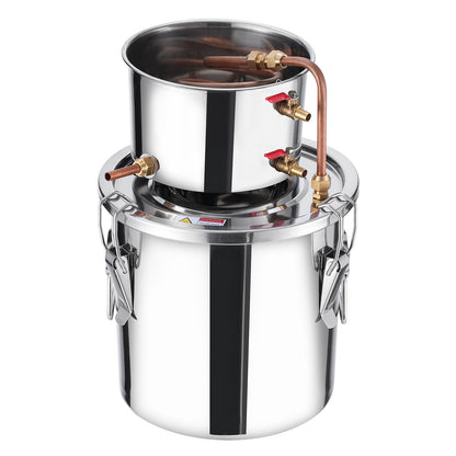 VEVOR Moonshine Still 3 Gal Water Alcohol Distiller Brewing Kit Stainless Steel