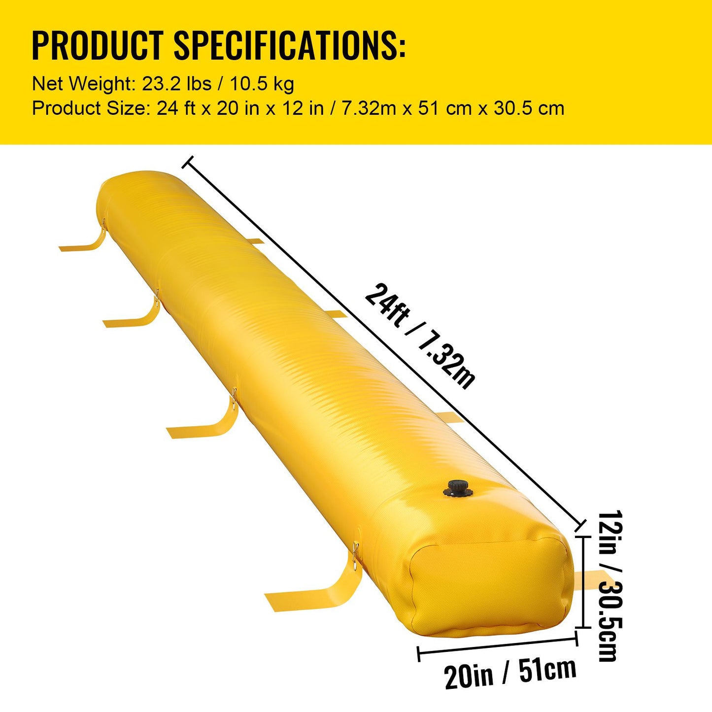 Flood Barrier Hydro Barrier 24' Length x 12