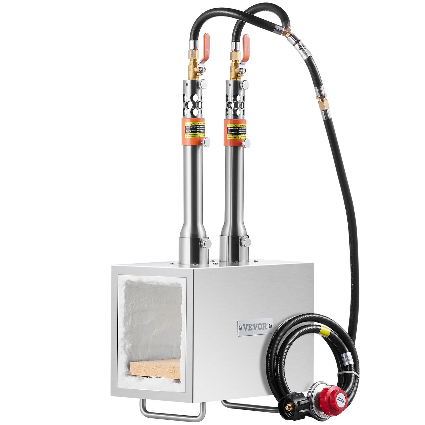 VEVOR Portable Propane Forge 2 Burner Farrier Forge Knife Metal Square