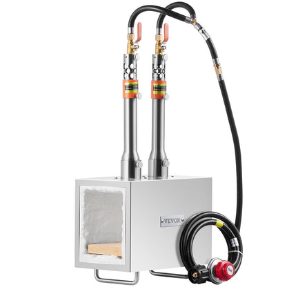 VEVOR Portable Propane Forge 2 Burner Farrier Forge Knife Metal Square