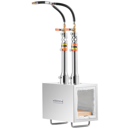 VEVOR Portable Propane Forge 2 Burner Farrier Forge Knife Metal Square