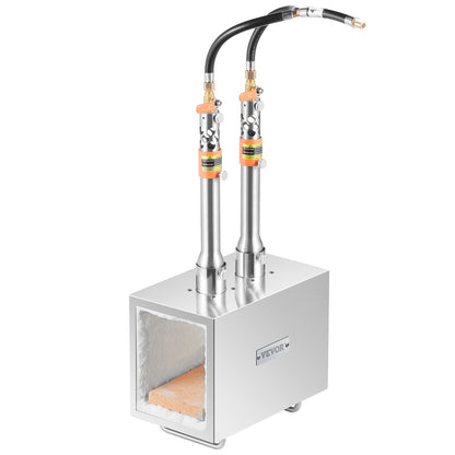 VEVOR Portable Propane Forge 2 Burner Farrier Forge Knife Metal Square