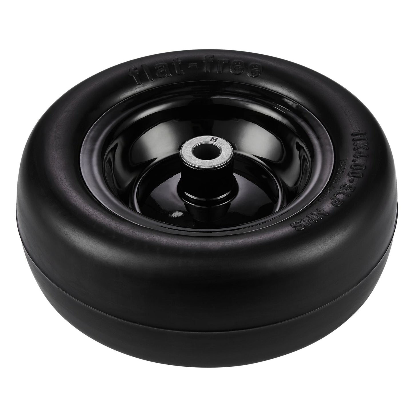 Lawn Mower Tires with Rim, 11x4-7" Tubeless Tractor Tires, 2-Pack Tire and Wheel Assemby, Flat-free PU Tire, 3.4" Centered Hub, 3/4" Bushing Size, 20 PCS Adapters for Riding Mowers Lawn Tractors