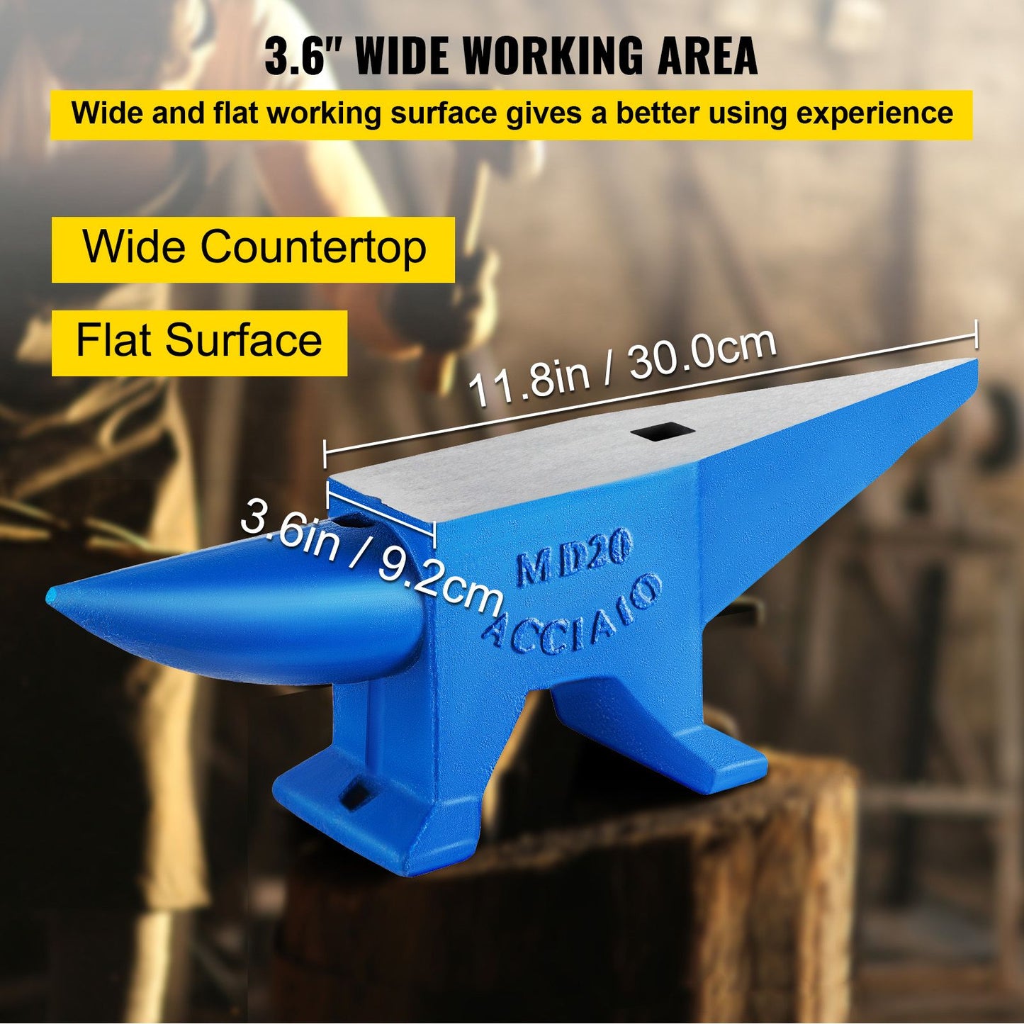 Single Horn Anvil 44Lbs Steel Anvil Blacksmith for Sale Forge Tools and Equipment Anvil Rugged Round and Square Hole Horn Anvil Blacksmith Jewelers Metalsmith Blacksmith Tool