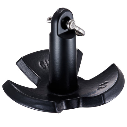 VEVOR River Anchor, 12 LBS Boat Anchor Cast Iron Black Vinyl-Coated with Shackle, Marine Grade Mushroom Anchor for Boats Up To 10 ft, Impressive Holding Power in River and Mud Bottom Lakes