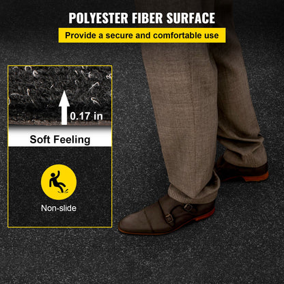 VEVOR Bass Boat Carpet Cutpile Marine Carpet 6 x 13 ft Charcoal Black In/Outdoor