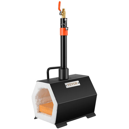 VEVOR Propane Forge Portable, Single Burner Tool and Knife Making, Large Capacity Blacksmith Farrier Forges, Mini Furnace Blacksmithing, Gas Forging Tools and Equipment, Complete Kit