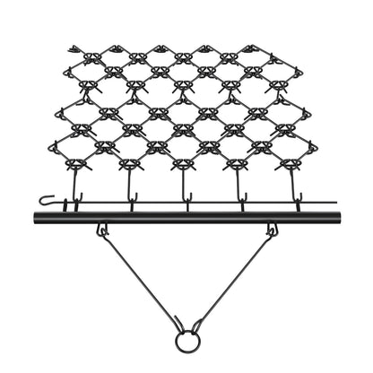 VEVOR Drag Harrow, 4'x4' Heavy-Duty Chain Harrow with 69 Teeth, ATV UTV Tractor Attachments Field Drag Mat for Sod Prepping, Seeding Lawns, Landscape Leveling, Harrow Rake for Gravel Driveway Yard