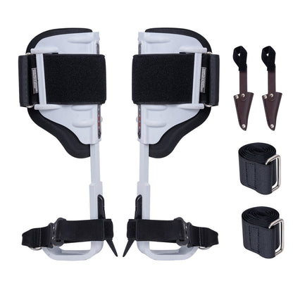 VEVOR Tree Climbing Spikes, 1 Pair Aluminum Climbing Spurs, 350lbs Load Capacity Tree Climbing Gear with Straps and Spike Protectors, Arborist Equipment for Climbers, Hunting, Fruit Picking, White