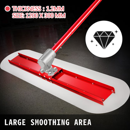 VEVOR Bull Float Manganese Steel Concrete Float 1200x300mm Concrete Float Tool Cement Tool Bull Concrete Kit Bull Pool Float Bull Float Handle Bull Float Bracket Concrete Tool Finishing Bull Float
