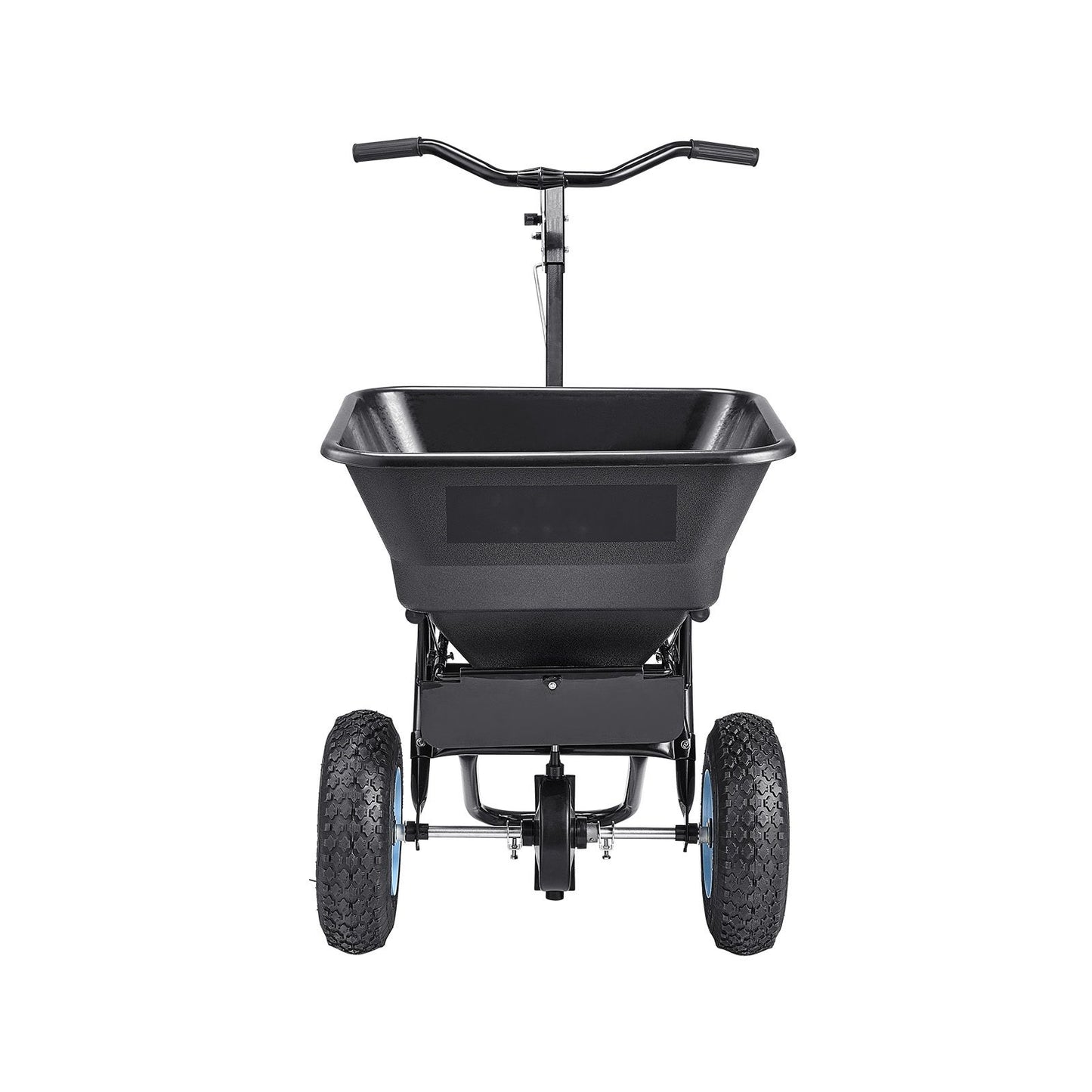 Lawn Spreader, 100LBS Capacity, Walk-Behind Push Spreader, 0-9.8ft Spreading Width, 13 in All Terrain Pneumatic Tires, Fertilizer Spreaders with Hopper Grate, for Seed Salt Ice Melt