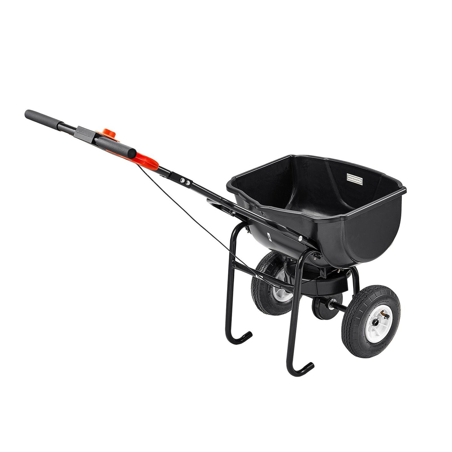 Walk Behind Spreader, 60LBS Capacity, Push Spreader with Hopper Grate, 0-9.8 ft Spreading Width, 8 in All Terrain Pneumatic Tires, Garden & Lawn Broadcast Spreaders, for Seed, Fertilizer