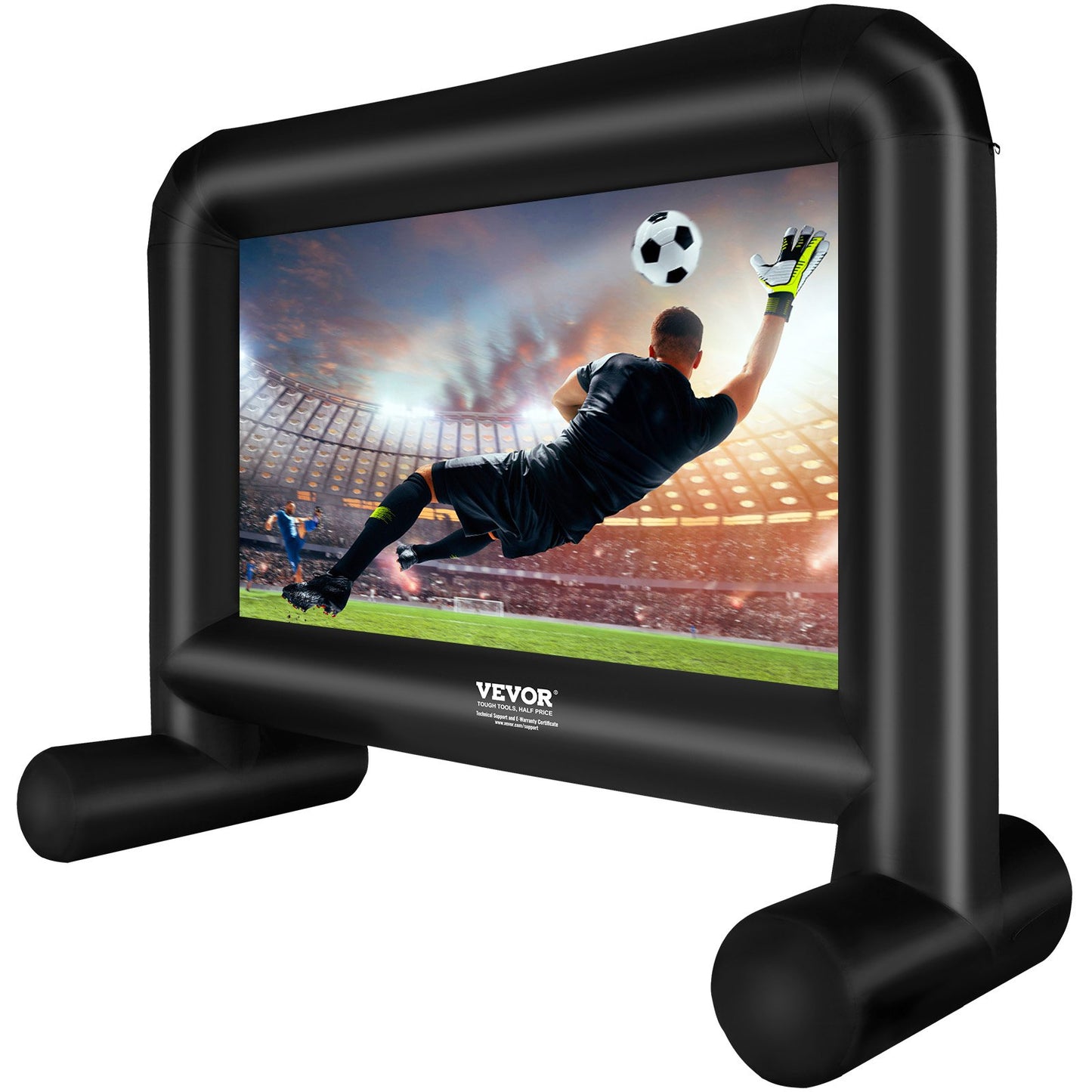 VEVOR Inflatable Movie Screen, 16 FT Inflatable Projector Screen for Outside with Blower and Carrying Bag, Front/Rear Projection, Oxford Fabric Blow Up Screen for Outdoor Parties Backyard Movie Night