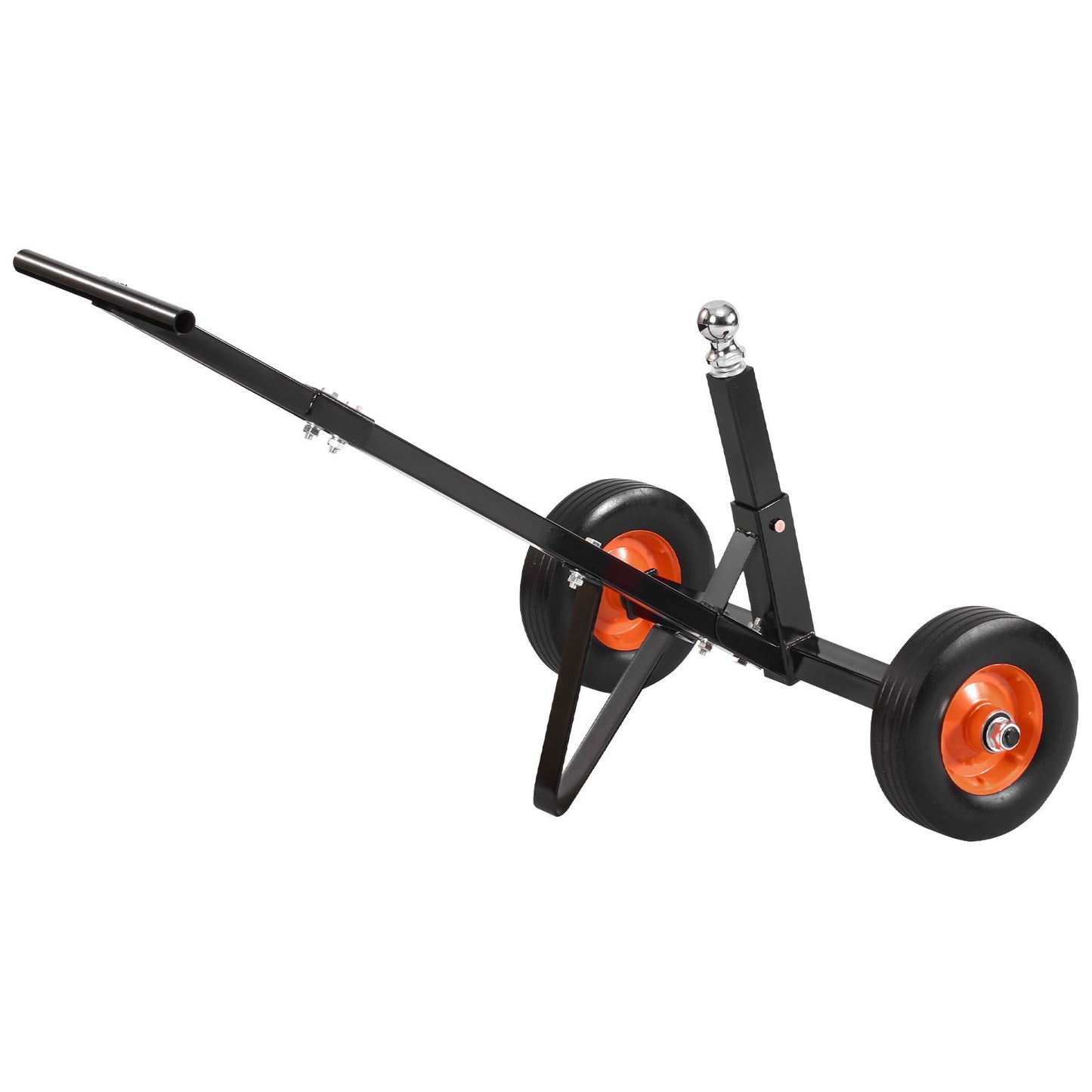 Trailer Dolly, 600lbs Tongue Weight Capacity, Carbon Steel Trailer Mover with 1-7/8 in Hitch Ball and 10 in Solid Tires, Portable Tow Dolly for Moving Car RV Boat Trailer