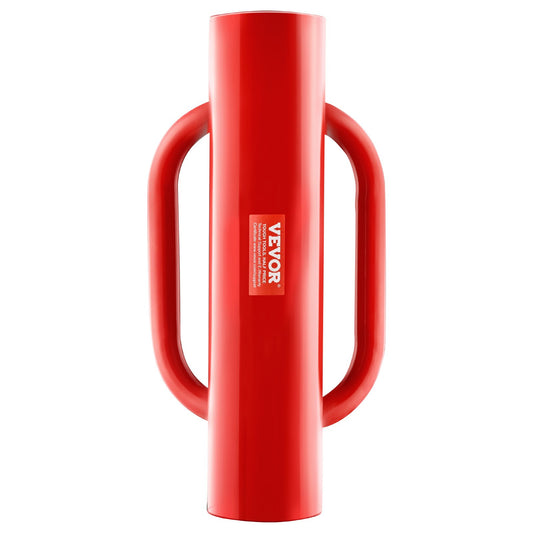 VEVOR Fence Post Driver with Handles, 2.7 in Inner Diameter T Post Pole Pounder, 14LB Heavy Duty Carbon Steel Hand Post Rammer, Farm Fencing Hole Digger for U Channel, Sign Pole, Wooden Post, Red