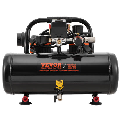 VEVOR Air Compressor Compact Portable Oil Free Compressor 8L 8bar