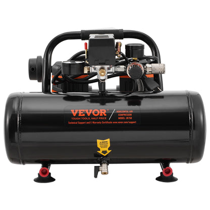 VEVOR Air Compressor Compact Portable Oil Free Compressor 8L 8bar