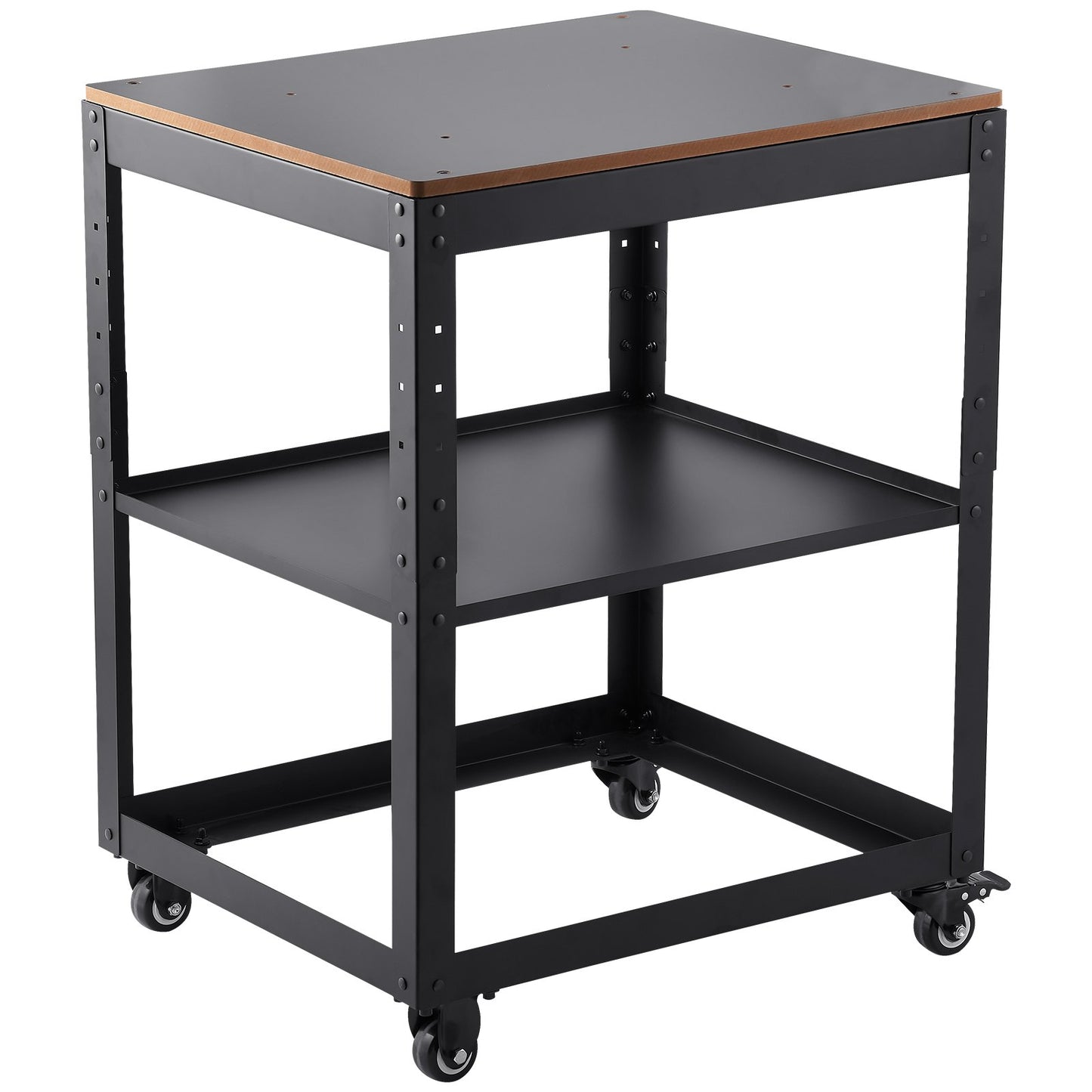 VEVOR Planer Stand, 100 lbs / 45 kg heavy loads, Three-Gear Height Adjustable Thickness Planer Table,with 4 Stable Casters & Storage Space, for most planers, saws, bench-top machines, power tools