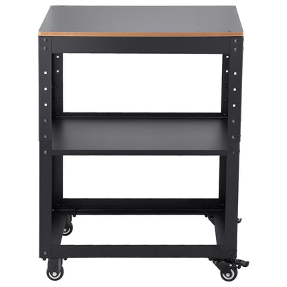 VEVOR Planer Stand, 100 lbs / 45 kg heavy loads, Three-Gear Height Adjustable Thickness Planer Table,with 4 Stable Casters & Storage Space, for most planers, saws, bench-top machines, power tools