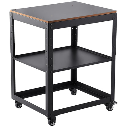 VEVOR Planer Stand, 100 lbs / 45 kg heavy loads, Three-Gear Height Adjustable Thickness Planer Table,with 4 Stable Casters & Storage Space, for most planers, saws, bench-top machines, power tools