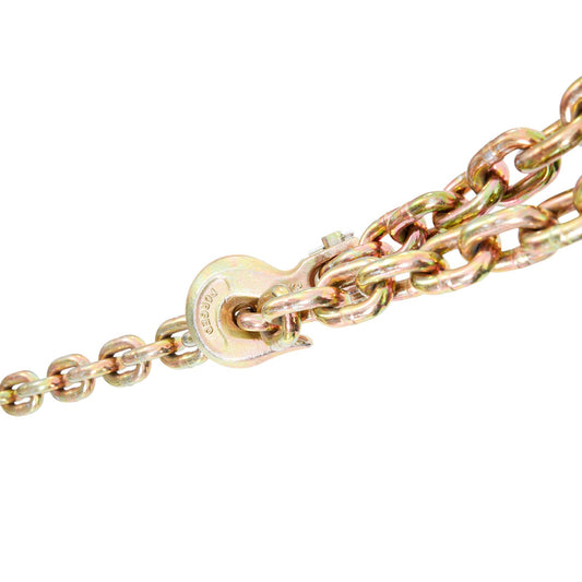 VEVOR Transport Binder Chain, 220 kg Working Load Limit, 3/8'' x 20' G80 Tow Chain Tie Down with Grab Hooks, DOT Certified, Galvanized Coating Manganese Steel for Dock Factory Construction Site