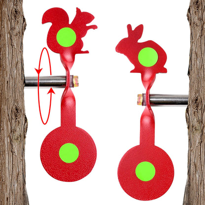BB Gun Targets Set Hunting & Shooting Targets Spinning Steel - Bear Bird and Rooster Sets Three Different Designs Suitable for Air Guns Slingshots Rifle