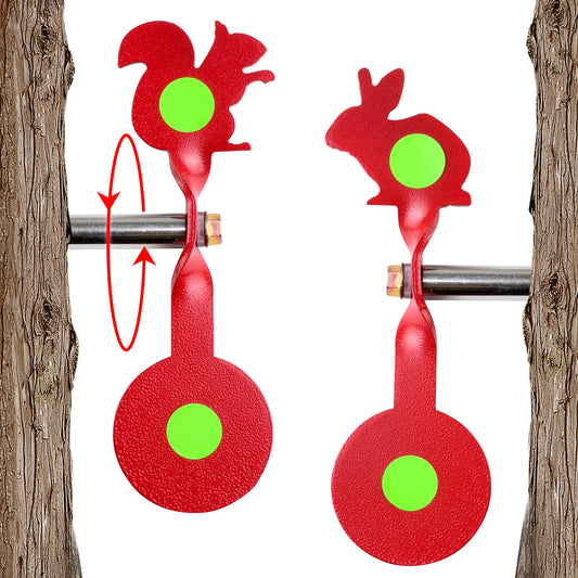BB Gun Targets Set Hunting & Shooting Targets Spinning Steel - Bear Bird and Rooster Sets Three Different Designs Suitable for Air Guns Slingshots Rifle