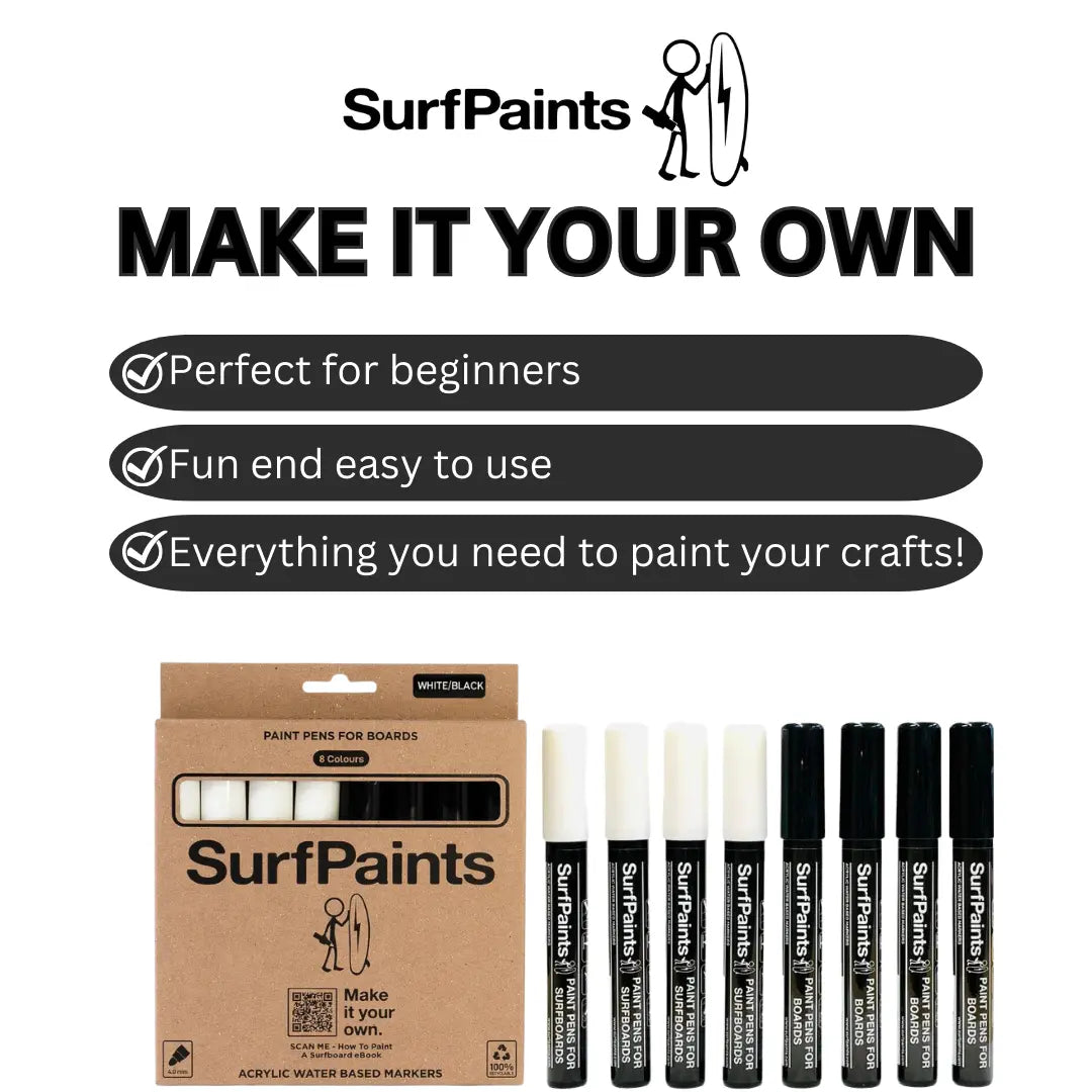 Black & White Acrylic Paint Pens - 4mm Durable Bullet Nibs for All Surfaces – Premium Japanese Quality