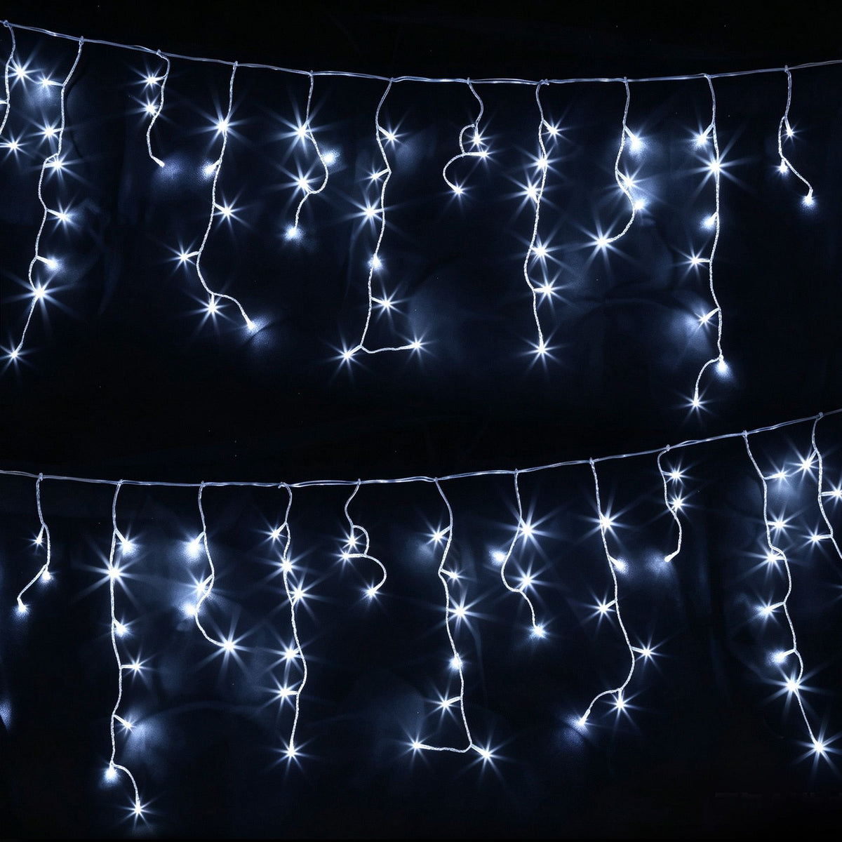 Jingle Jollys 32M Christmas Lights Solar Icicle String Lights 960 LED Cool White