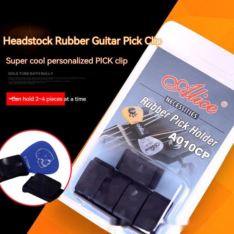 Guitar Plectrum Sets Headpiece Silicone Guitar Plectrum Holder