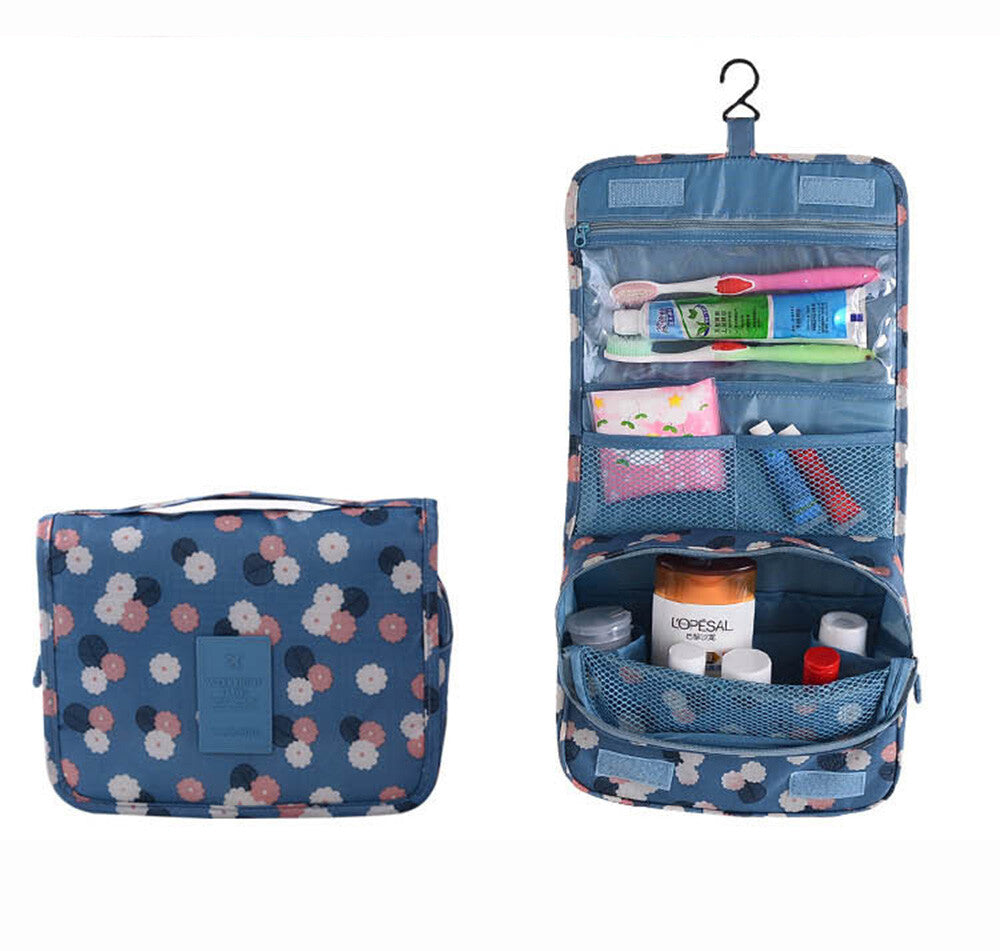 Travel Cosmetic Storage MakeUp Bag Folding Hanging Toiletry Wash Organizer Pouch